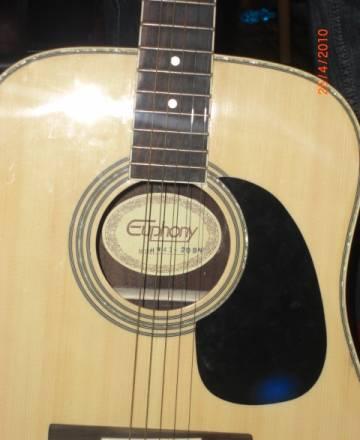 Эстрадная акустическая гитара с чехлом Москва