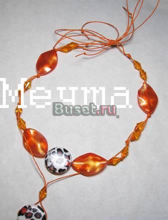 Бусы ручной работы "Тигрица" Москва