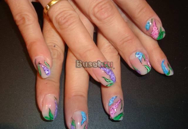 Изысканные ноготки под гелем, летние дизайны Москва