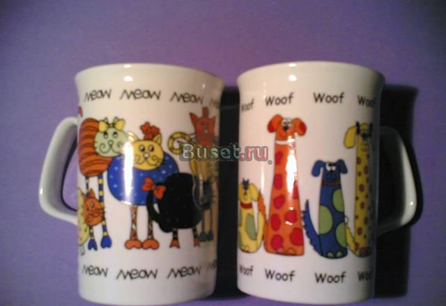 Прикольный набор 2 бокала"кошка-собака","котопес" Москва