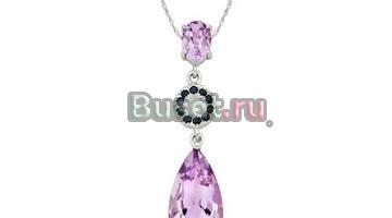 Золотая подвеска-аметисты,сапфиры Москва