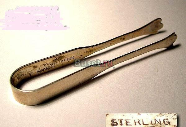 АНТИК СЕРЕБРЯННЫЙ ПИНЦЕТ ЗАП.ЕВРОПА СЕР 20 ВЕКА Москва