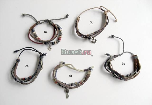 Браслеты из кожанных ремешков Москва