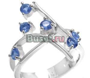 КОЛЬЦО С ТАНЗАНИТАМИ-ЦИРКОНАМИ Москва