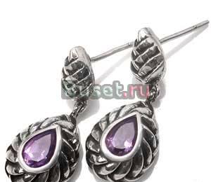 СЕРЬГИ С АМЕТИСТАМИ ДЕКОРАТИВНЫЕ Москва