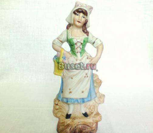 Девочка с корзинкой Статуэтка Фарфор Германия1930г Владивосток
