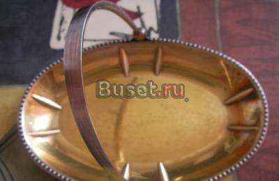 Конфетница(лимонница) серебро 875 проба, позолота Москва