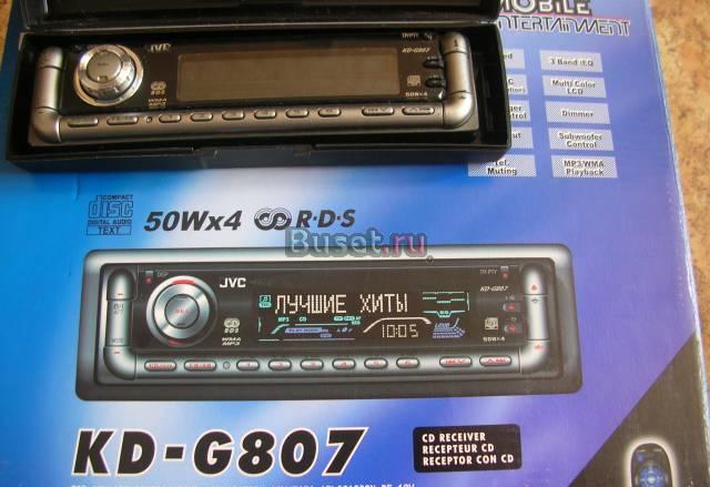 Mp 3 JVC kd-g807 мот.панель + пульт Москва