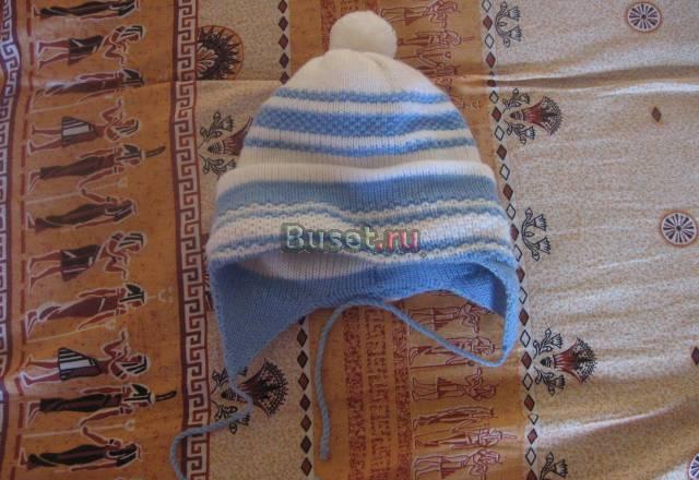 Шапка вязаная  окружность головы 42 Москва