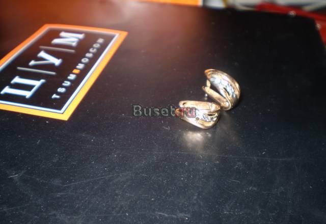 Серьги из белого и розового золота Москва