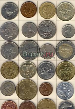 24 монеты с животными за 600 р Москва