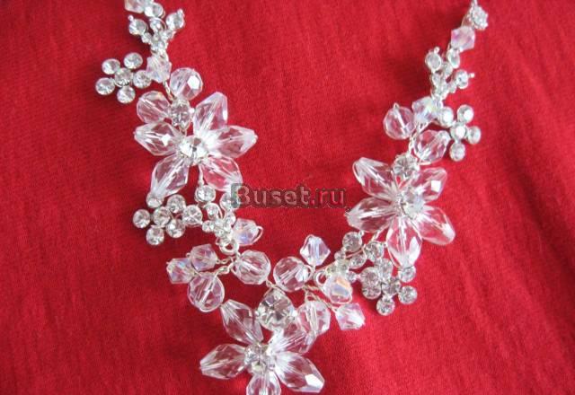 Комплект свадебной бижутерии + диадема Москва