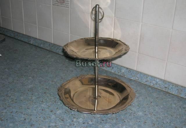 Конфетница мельхиоровая Москва