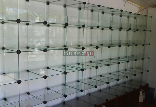 Стеклянный стеллаж Москва