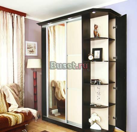 Модульный набор для спальни, шкаф-купе венге/вяз Москва