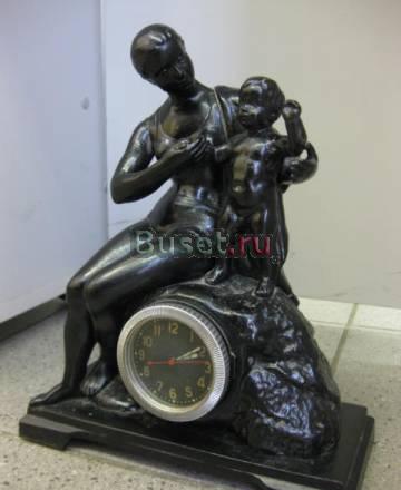 Часы Мать и дитя. Касли 1960г. литье, чугун Санкт-Петербург