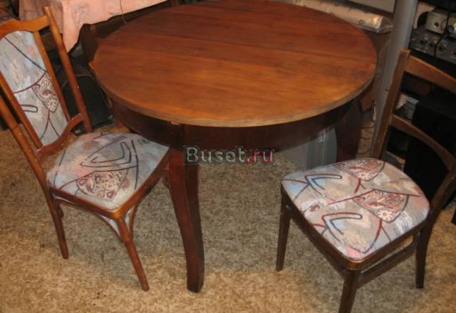 Стол круглый,раздвижной + 2 стула Москва