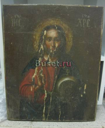 Икона Иисус Христос, живопись,размеры41 х 33 Санкт-Петербург