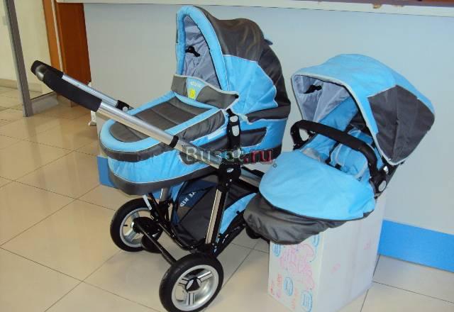 Коляска Новая 2в1 Mobile Kid розовая и синяя Санкт-Петербург