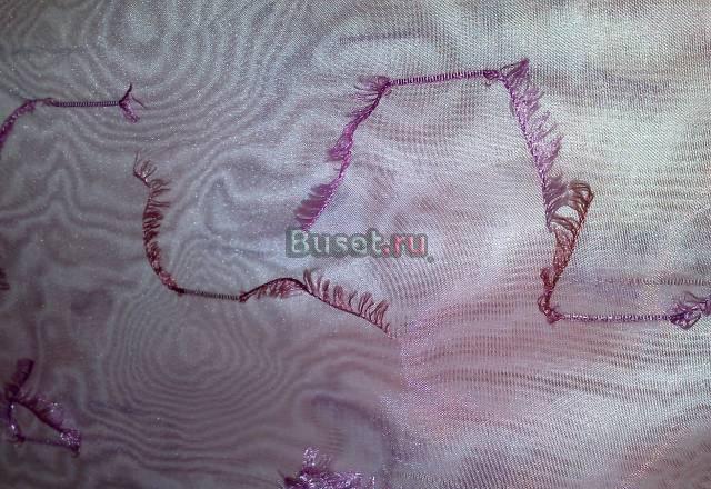 Тюль розовая с мохрушками 5х2,6 м Москва