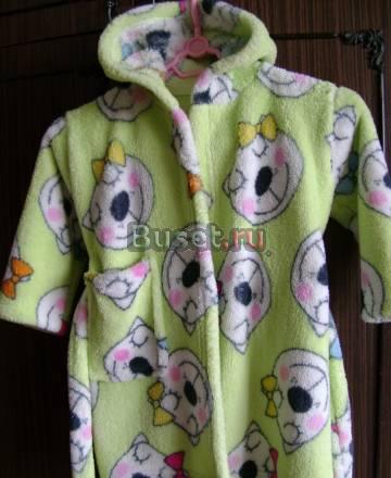 Флисовый халатик на 2-3,5г + пижама Москва