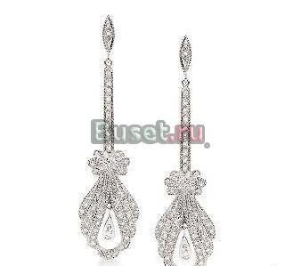 Золотые серьги с бриллиантами 0,5 карата Москва