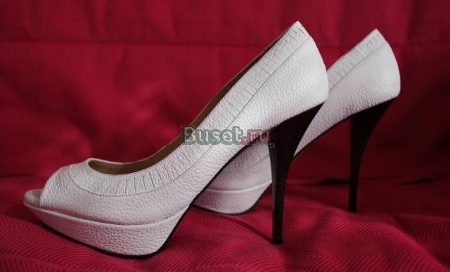 Новые шикарные белые кожаные туфли Санкт-Петербург