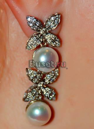 Серьги с морскими жемчужинами Москва