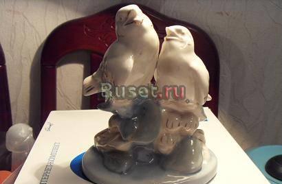 Гжель. Статуэтка воробьи, птенцы Москва