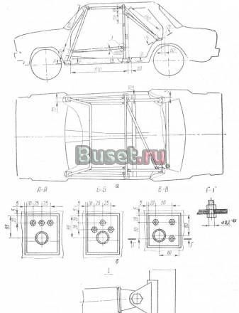 Болтовый каркас вихур на классику Москва