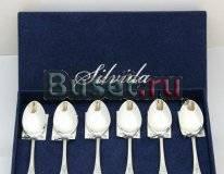 Столовое серебро "Сильвия" набор 6 чайных ложек Москва