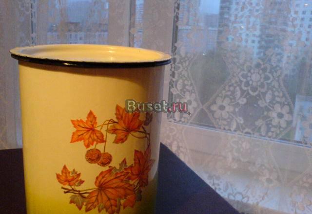 Кастрюля цилиндр эмаль 15х18см с крышкой Москва