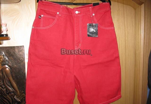 Джинсовые шорты красного цвета, большой размер Москва