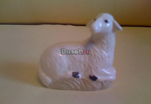 Овечка. статуэтка. Фарфор. лфз. в/С. Овца Москва