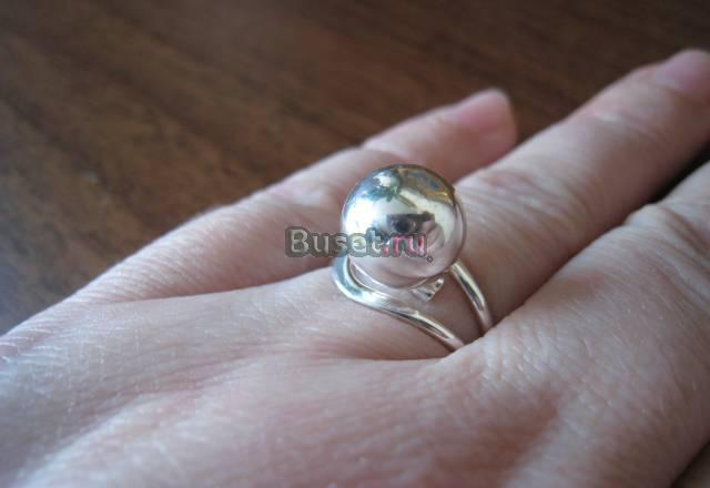 Новое колечко Серебрянный шар 925 пр Москва