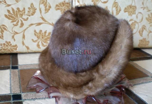 Норковая женская шляпа-шапка, размер 56-58 Москва