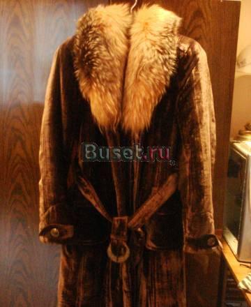 Зимнее пальто с воротом из лисы Москва