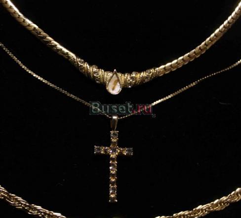 Три позолоченные цепочки (набор) Москва