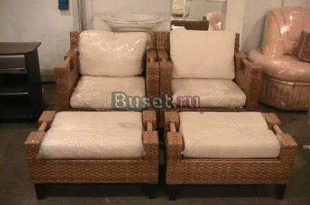 Комплект Самоа 2 кресла+ 2 пуфа Москва