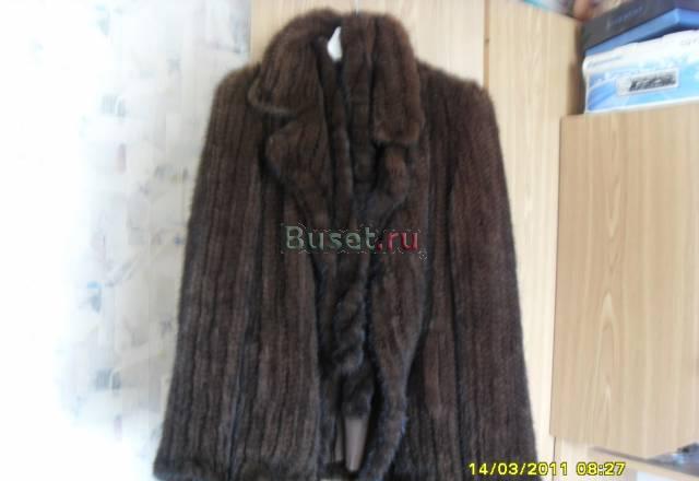 Норковый вязанный полушубок с поясом Ростов-на-Дону