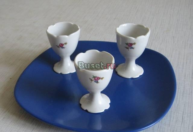 Подставка для яиц, фарфор 3шт Москва