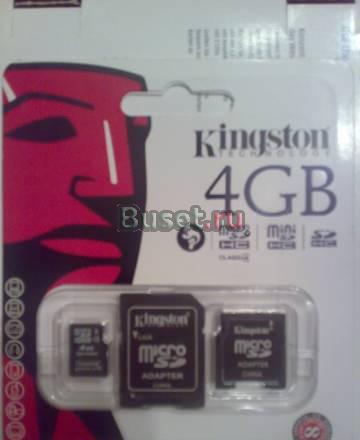 Карта памяти microsdhc 4GB Москва
