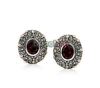 Серебряные серьги-гранаты 3,25 карата Москва