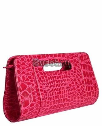 Клатч из крокодила цвета фуксии Москва