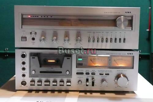 Ресивер aiwa AX-7300E в месте с кассетной декой ai Москва