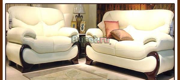 Кожаный диван комплект 3+2+1 0300- новый Торжок