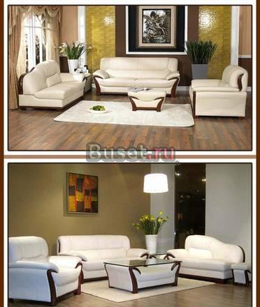 Кожаный диван комплект 3+2+1 0800 - новый Торжок