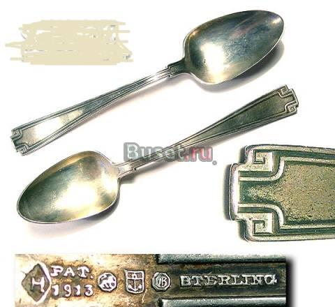 АНТИКЕ СЕРЕБ ЛОЖКИ ПАРА 1913 Г СЕВ.АМЕР Москва