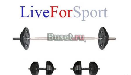 Комплект Штанга с гантелями 55 кг Москва