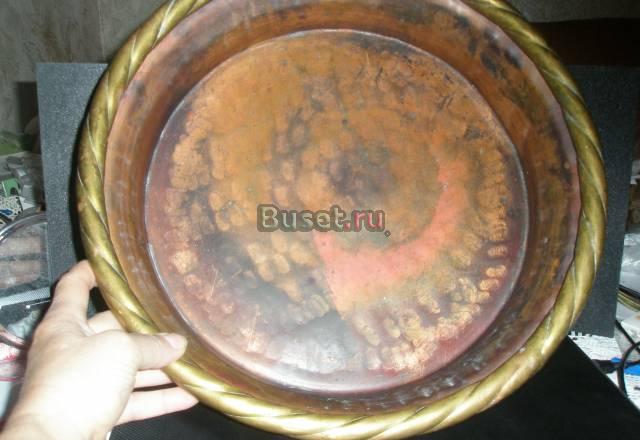 Медное блюдо для фруктов Москва